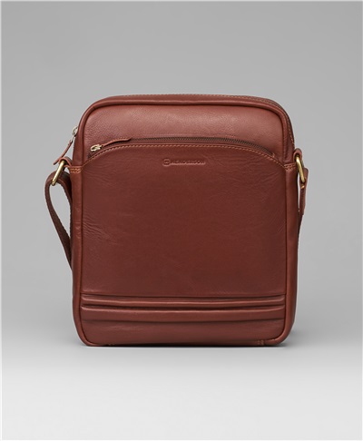 фото сумка-мессенджера HENDERSON, цвет коричневый, BG-0291 BROWN