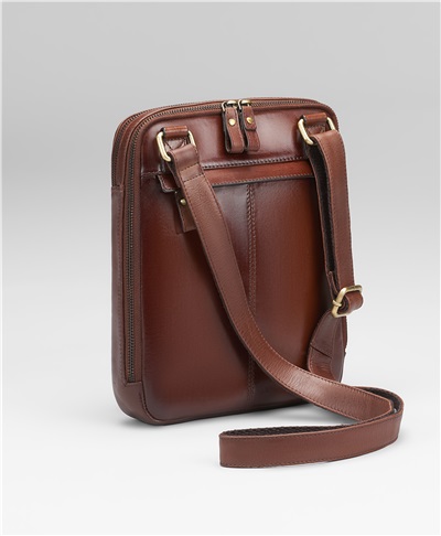 фото сумка-мессенджера HENDERSON, цвет коричневый, BG-0358 BROWN