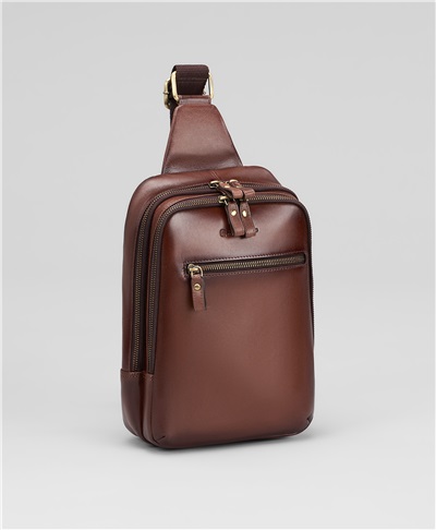 фото сумка-мессенджера HENDERSON, цвет темно-коричневый, BG-0416 DBROWN