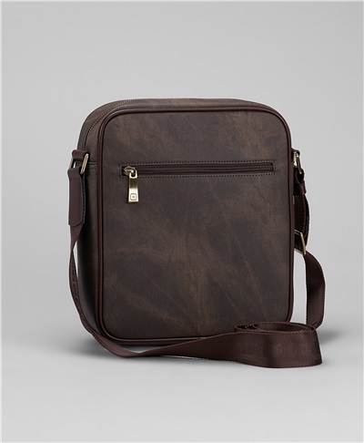 фото сумка-мессенджера HENDERSON, цвет коричневый, BG-0464 BROWN