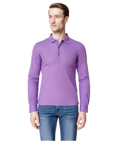 фото рубашки поло HAYAS, цвет фиолетовый, HPL-0038 VIOLET