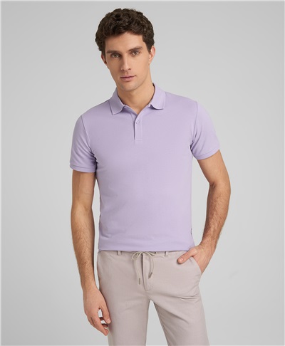фото рубашки поло HENDERSON, цвет светло-фиолетовый, HPS-0182-4 LVIOLET