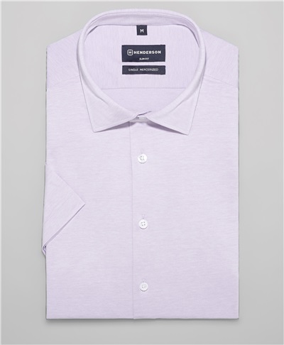 фото рубашки трикотажной HENDERSON, цвет фиолетовый, HSS-0119 VIOLET