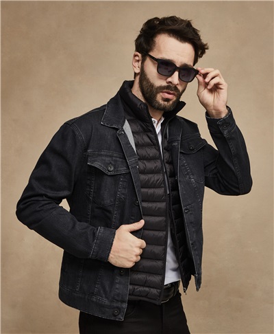 фото куртки джинсовой HENDERSON, цвет черный, JK-0380 BLACK