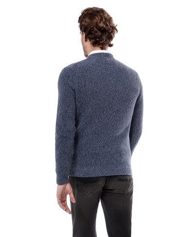 фото пуловера трикотажного HENDERSON, цвет темно-голубой, KWL-0546 DBLUE