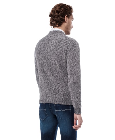 фото пуловера трикотажного HENDERSON, цвет серый, KWL-0546 GREY