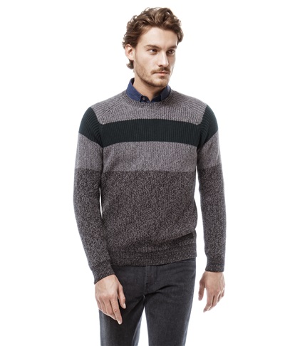 фото пуловера трикотажного HENDERSON, цвет серый, KWL-0548 GREY