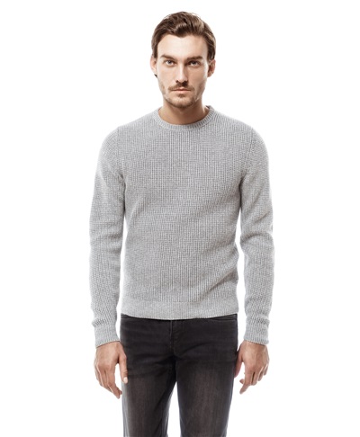 фото пуловера трикотажного HENDERSON, цвет светло-серый, KWL-0554 LGREY
