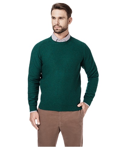 фото пуловера трикотажного HENDERSON, цвет зеленый, KWL-0576 GREEN