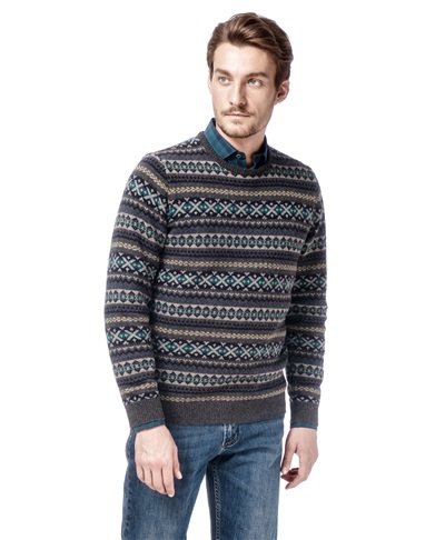 фото пуловера трикотажного HENDERSON, цвет серый, KWL-0578 GREY