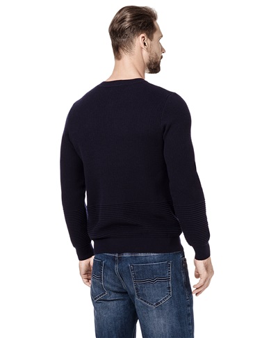 фото пуловера трикотажного HENDERSON, цвет темно-синий, KWL-0584 DNAVY