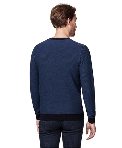 фото пуловера трикотажного HENDERSON, цвет синий, KWL-0592 NAVY
