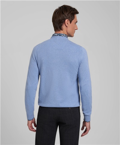 фото пуловера трикотажного HENDERSON, цвет голубой, KWL-0677 BLUE