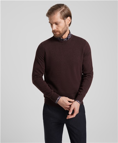 фото пуловера трикотажного HENDERSON, цвет коричневый, KWL-0678-1 BROWN
