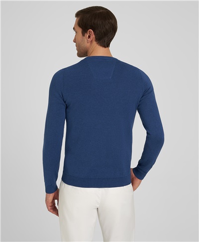 фото пуловера трикотажного HENDERSON, цвет темно-голубой, KWL-0678-1 DBLUE