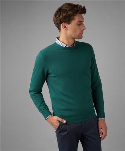 фото пуловера трикотажного HENDERSON, цвет зеленый, KWL-0678-1 GREEN