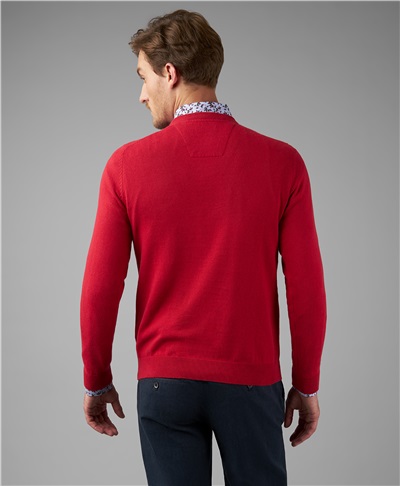 фото пуловера трикотажного HENDERSON, цвет красный, KWL-0678-1 RED