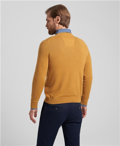фото пуловера трикотажного HENDERSON, цвет желтый, KWL-0678-1 YELLOW