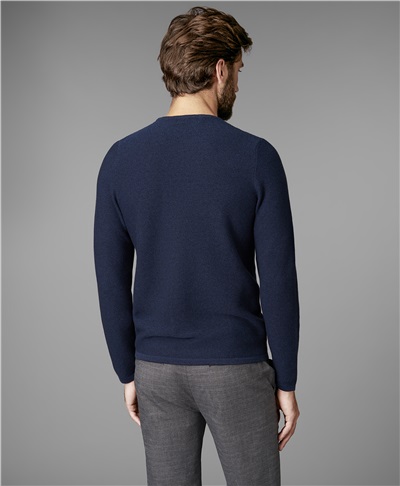 фото пуловера трикотажного HENDERSON, цвет синий, KWL-0685 NAVY