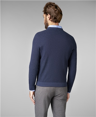 фото пуловера трикотажного HENDERSON, цвет синий, KWL-0695 NAVY