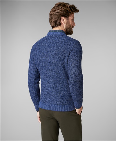 фото пуловера трикотажного HENDERSON, цвет темно-голубой, KWL-0715 DBLUE