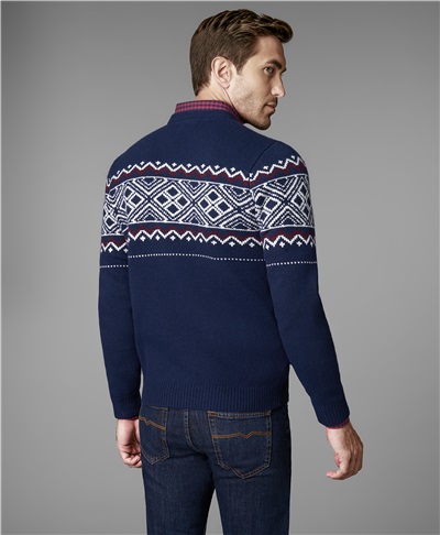 фото пуловера трикотажного HENDERSON, цвет синий, KWL-0722 NAVY