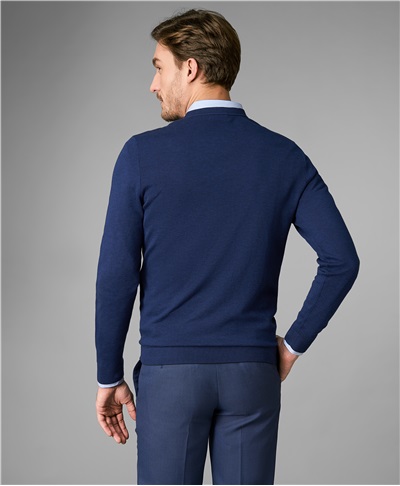 фото пуловера трикотажного HENDERSON, цвет синий, KWL-0737 NAVY