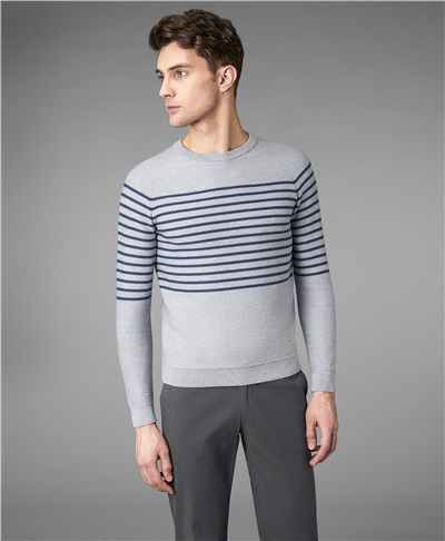 фото пуловера трикотажного HENDERSON, цвет серый, KWL-0740 GREY