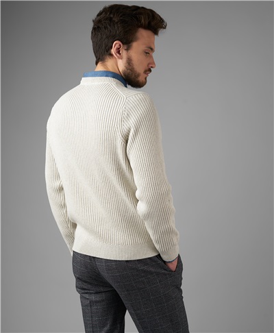 фото пуловера трикотажного HENDERSON, цвет светло-серый, KWL-0752 LGREY