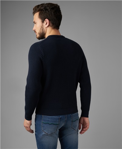 фото пуловера трикотажного HENDERSON, цвет синий, KWL-0752 NAVY