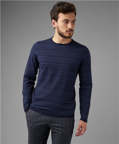 фото пуловера трикотажного HENDERSON, цвет синий, KWL-0779 NAVY