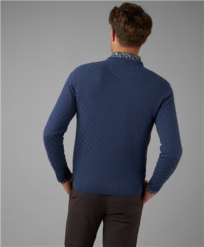 фото пуловера трикотажного HENDERSON, цвет светло-синий, KWL-0781 LNAVY
