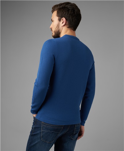 фото пуловера трикотажного HENDERSON, цвет темно-голубой, KWL-0782 DBLUE