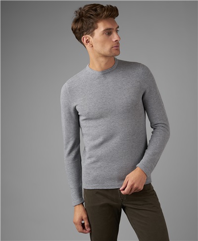 фото пуловера трикотажного HENDERSON, цвет светло-серый, KWL-0782 LGREY