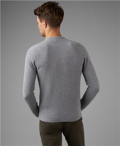 фото пуловера трикотажного HENDERSON, цвет светло-серый, KWL-0782 LGREY