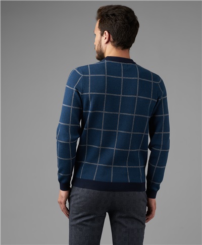 фото пуловера трикотажного HENDERSON, цвет светло-синий, KWL-0784 LNAVY