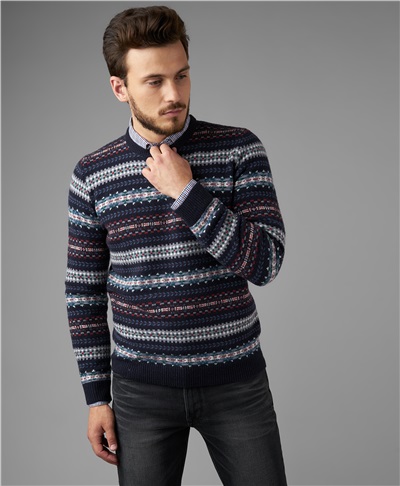 фото пуловера трикотажного HENDERSON, цвет синий, KWL-0792 NAVY