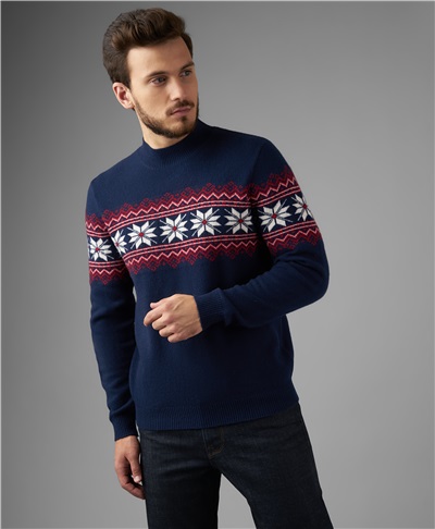 фото пуловера трикотажного HENDERSON, цвет синий, KWL-0798 NAVY