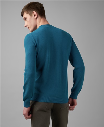 фото пуловера трикотажного HENDERSON, цвет голубой, KWL-0806 OBLUE