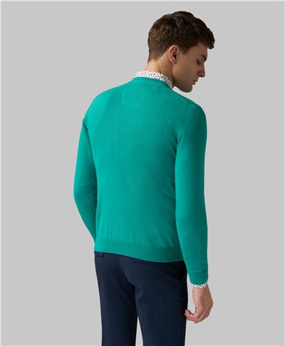 фото пуловера трикотажного HENDERSON, цвет зеленый, KWL-0811 GREEN