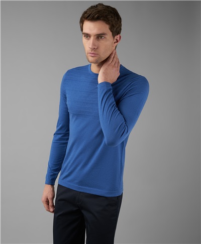 фото пуловера трикотажного HENDERSON, цвет светло-синий, KWL-0816 LNAVY