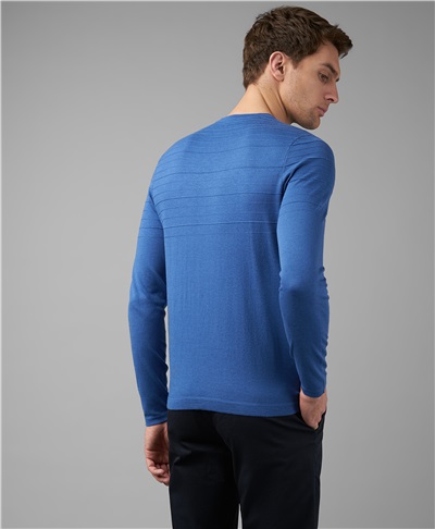 фото пуловера трикотажного HENDERSON, цвет светло-синий, KWL-0816 LNAVY