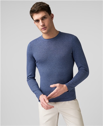 фото пуловера трикотажного HENDERSON, цвет светло-синий, KWL-0817 LNAVY