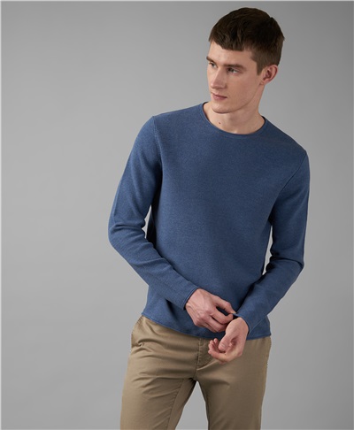 фото пуловера трикотажного HENDERSON, цвет светло-синий, KWL-0820 LNAVY