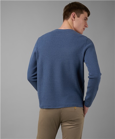 фото пуловера трикотажного HENDERSON, цвет светло-синий, KWL-0820 LNAVY