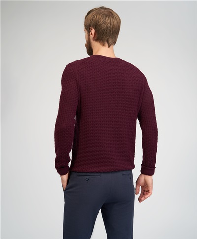 фото пуловера трикотажного HENDERSON, цвет бордовый, KWL-0826 BORDO