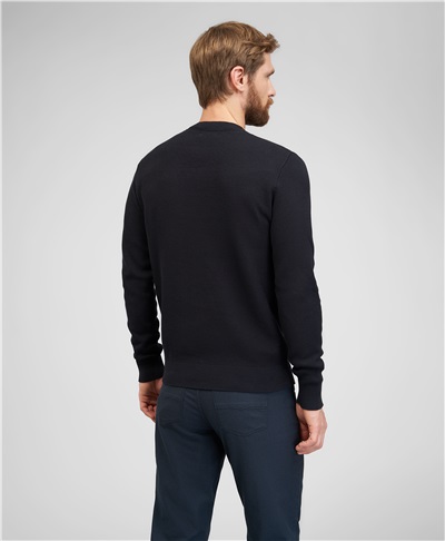 фото пуловера трикотажного HENDERSON, цвет темно-синий, KWL-0827 DNAVY