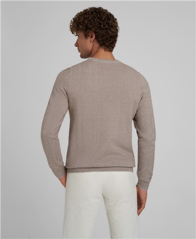 фото пуловера трикотажного HENDERSON, цвет бежевый, KWL-0831-1 BEIGE