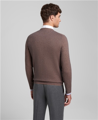 фото пуловера трикотажного HENDERSON, цвет коричневый, KWL-0831 BROWN