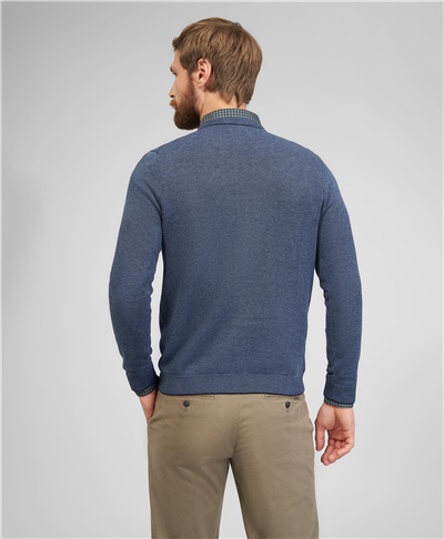 фото пуловера трикотажного HENDERSON, цвет светло-синий, KWL-0831 LNAVY